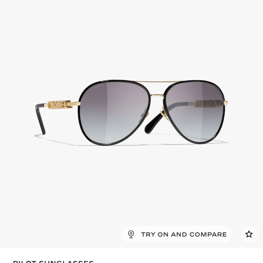 Gold and Black Pilot Sunglasses